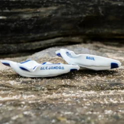 Concha Bautismal Azul Personalizada
