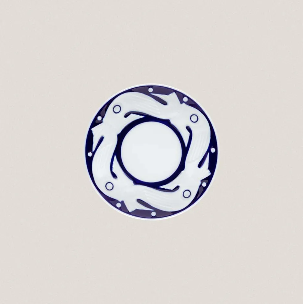 Plato Té / Pan Peixes Azul